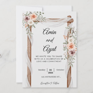 Modèle d'invitation de mariage minimaliste | Scr c