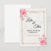 Modèle d'invitation de mariage personnalisable (Devant / Derrière)