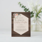 Modèle d'invitation de mariage POTLUCK rustique Gu (Debout devant)