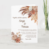 Modèle d'invitation de mariage rustique plié (Devant)