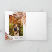 Modèle d'invitation de mariage rustique plié (Intérieur)