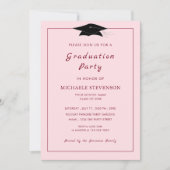Modèle d'invitation de remise de diplômes avec cod (Devant)