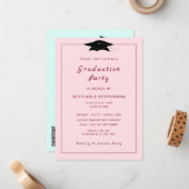 Modèle d'invitation de remise de diplômes avec cod (Devant/Arrière en situation)