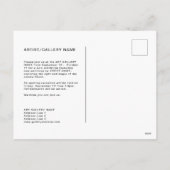 Modèle d'invitation d'exposition de la Galerie per (Dos)