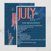 Modèle d'invitation du 14 juillet | Indépendance p (Devant / Derrière)