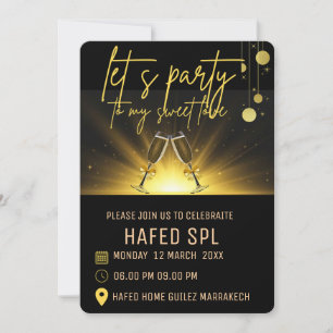 Modèle d'invitation électronique de fête numérique
