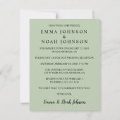 Modèle d'invitation élégant pour une réception de (Dos)
