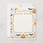 Modèle d'invitation Halloween de la Maison Hantée (Dos)