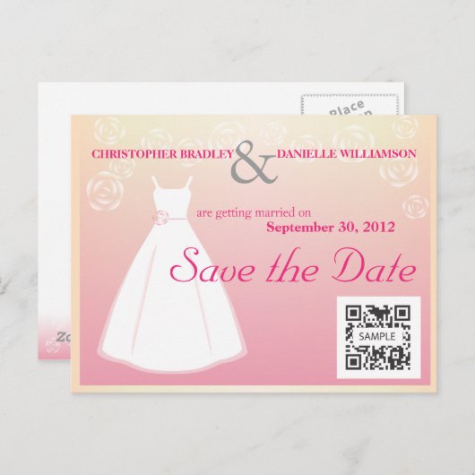 Modèle d'invitation Mariage (Devant / Derrière)