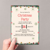 Modèle d'invitation moderne pour une fête de Noël (In situ (ordinateur de poche))