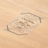 Modèle d'invitation pour cadre noir et argent de l (Poser)