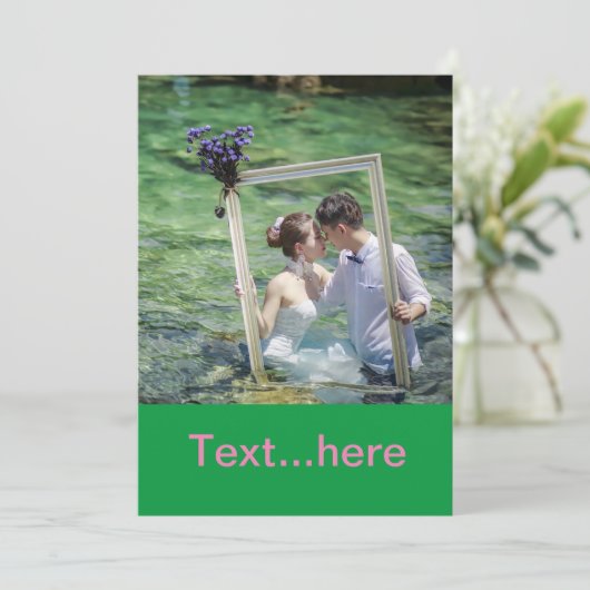 Modèle d'invitation pour carte de mariage (Debout devant)