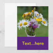 Modèle d'invitation pour carte de mariage (Devant / Derrière)