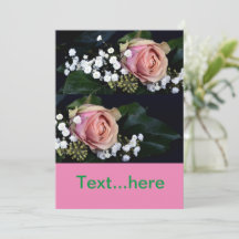 Modèle d'invitation pour carte de mariage