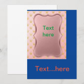 Modèle d'invitation pour carte de mariage (Devant / Derrière)