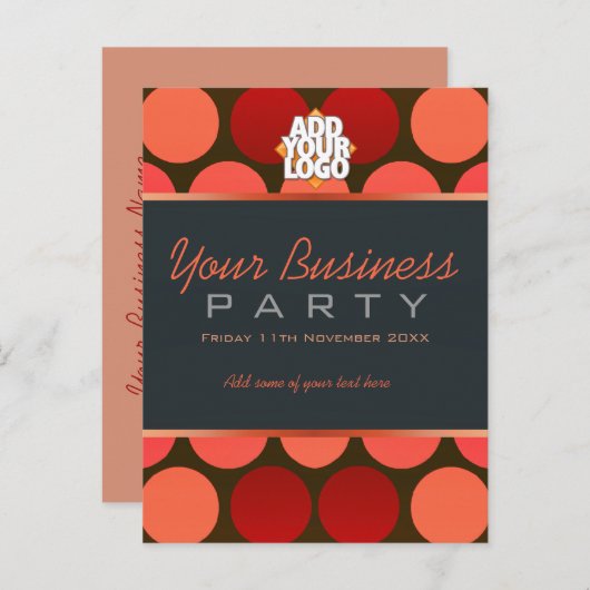 Modèle d'invitation pour la soirée de l'atelier du (Devant / Derrière)