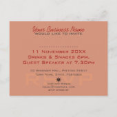 Modèle d'invitation pour la soirée de l'atelier du (Dos)