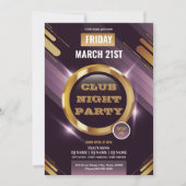 Modèle d'invitation pour soirée en boîte de nuit (Devant)