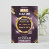 Modèle d'invitation pour soirée en boîte de nuit (Debout devant)