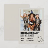 Modèle d'invitation pour une fête d'Halloween pour (Devant / Derrière)