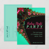 Modèle d'invitation pour une soirée filles du vend (Devant / Derrière)