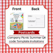 Modèle d'invitation QR code pour le pique-nique d'
