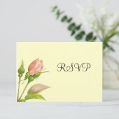 Modèle d'invitation RSVP Rosebud Rose (Debout devant)