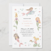 Modèle d'invitation sirène, Invitation fête au bor (Devant)