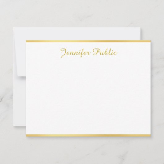 Modèle d'or blanc manuscrit Nom du script Texte (Devant)