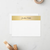 Modèle d'or Faux manuscrit Script élégant (Devant/Arrière en situation)