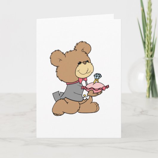 modèle d'ours en peluche porteur de bague ou de pr (Devant)