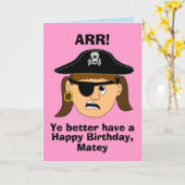 Modèle drôle de carte d'anniversaire de fille de (Fleur jaune)