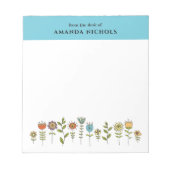 Modèle du Bloc-notes Doodle Fleurs (Devant)