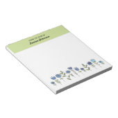 Modèle du Bloc-notes Doodle Fleurs (Incliné)