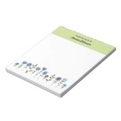 Modèle du Bloc-notes Doodle Fleurs (Tourné)