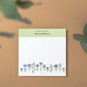 Modèle du Bloc-notes Doodle Fleurs