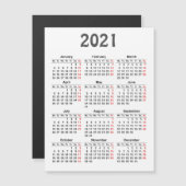 modèle du calendrier 2021 (Devant / Derrière)