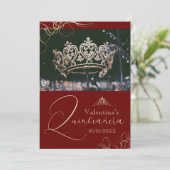 Modèle du carte de remerciements de la Quinceañera (Debout devant)