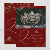 Modèle du carte de remerciements de la Quinceañera (Devant / Derrière)