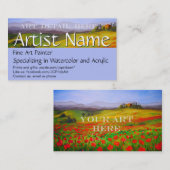 Modèle du carte de visite de l'artiste de peintre (Devant / Derrière)