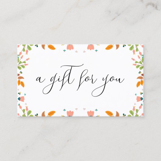 Modèle du certificat cadeau de frontière florale (Devant)