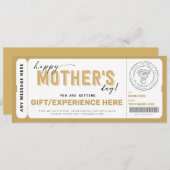 Modèle du certificat cadeau de la fête des mères (Devant / Derrière)