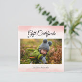 Modèle du certificat cadeau du photographe (Debout devant)