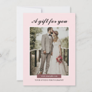 Modèle du certificat cadeau du photographe