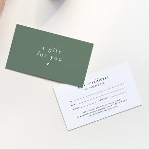 MODÈLE du certificat cadeau EMELIA Boho Sage Vouch