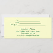 Modèle du certificat-cadeau Tropical Borders (Dos)