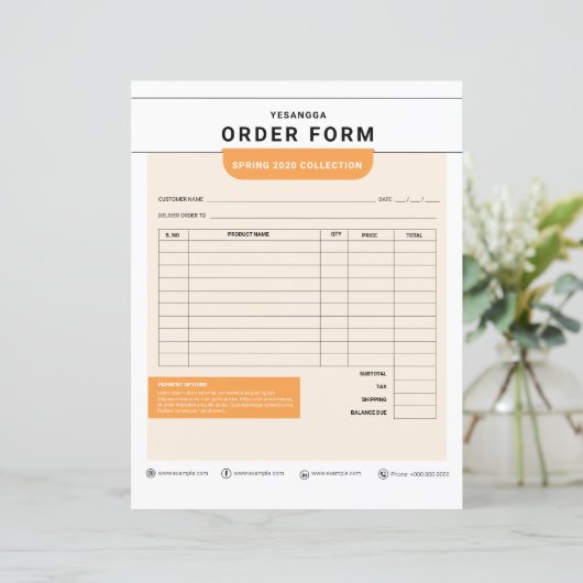 Modèle du formulaire de commande | Facile à person (Debout devant)