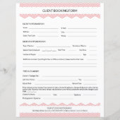 Modèle du formulaire de contrat de session de phot (Devant)