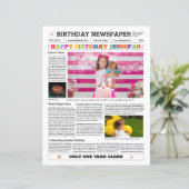 Modèle du journal d'anniversaire (Debout devant)