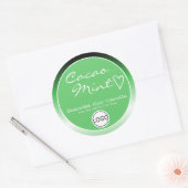 Modèle du logo de Mint Ombre Circle Soy Étiquette (Enveloppe)